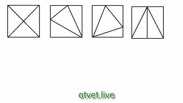 Разрезать квадрат 2 разрезами на 4 треугольника - nzizn.ru