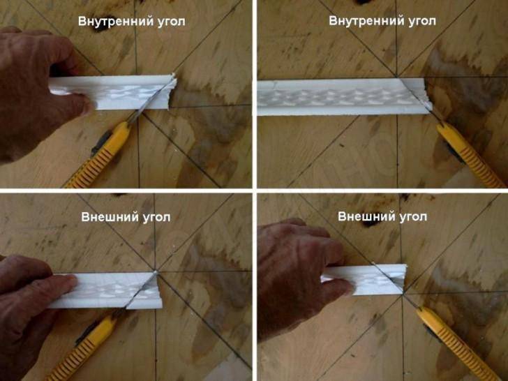 Как вырезать угол потолочного плинтуса своими руками: рекомендации, фото, видео