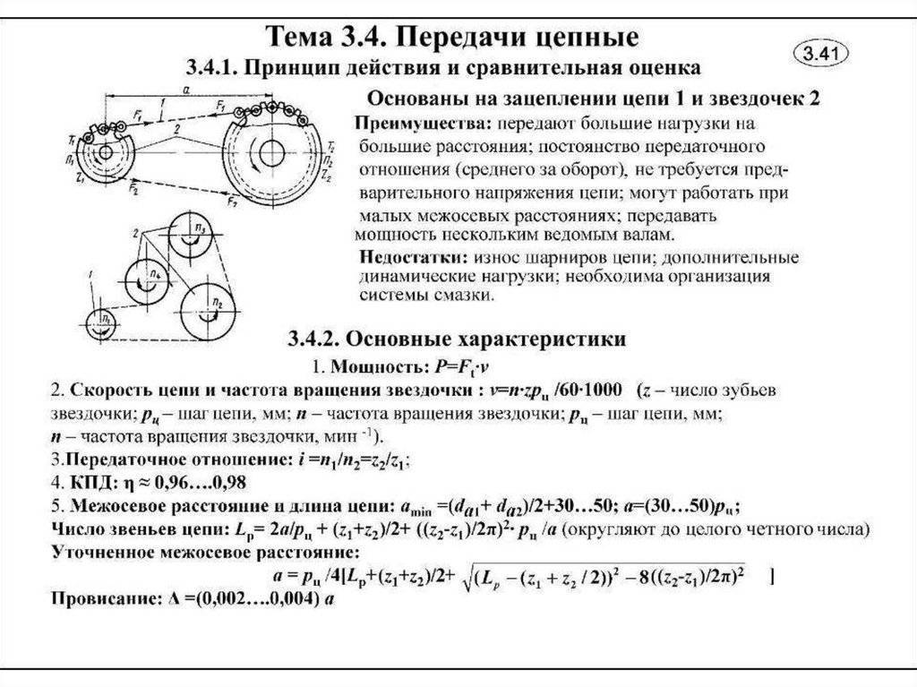 Расчет звездочки цепной передачи в excel