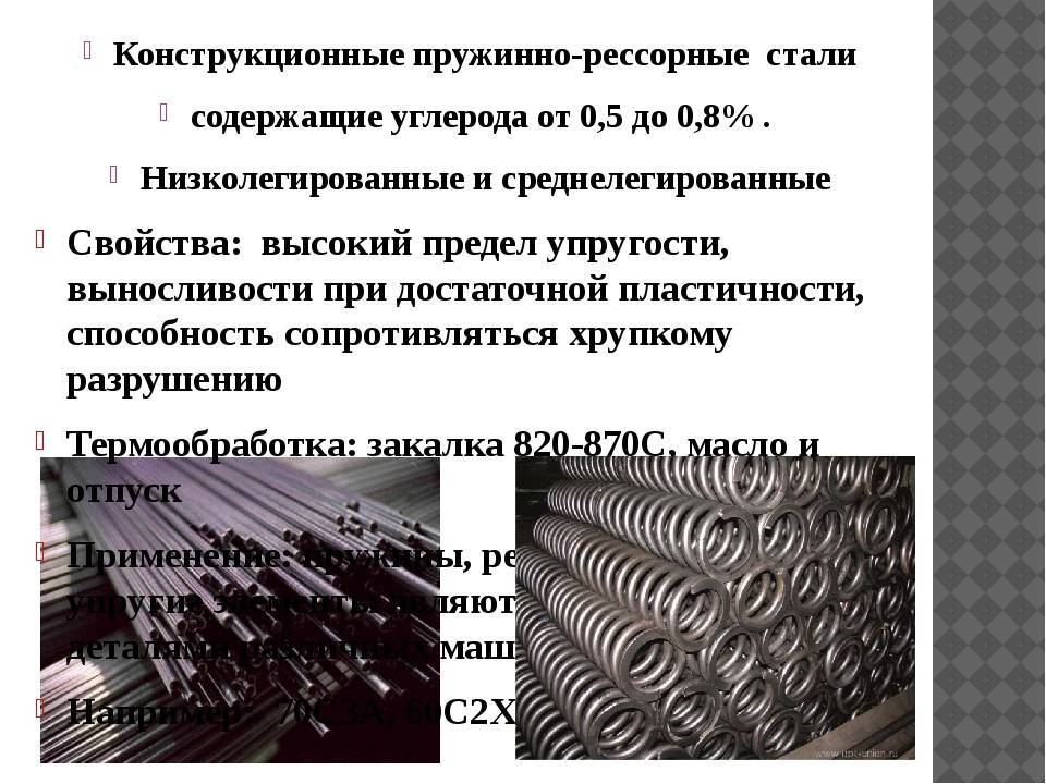 Пружинная сталь - марки, свойства, применение