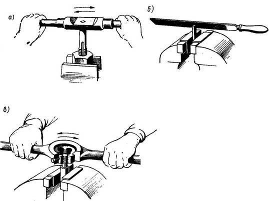 Инструкция по нарезке резьб на водопроводных и отопительных трубах
