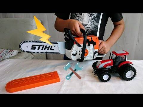 Игрушечная бензопила stihl: обзор игрушки для детей