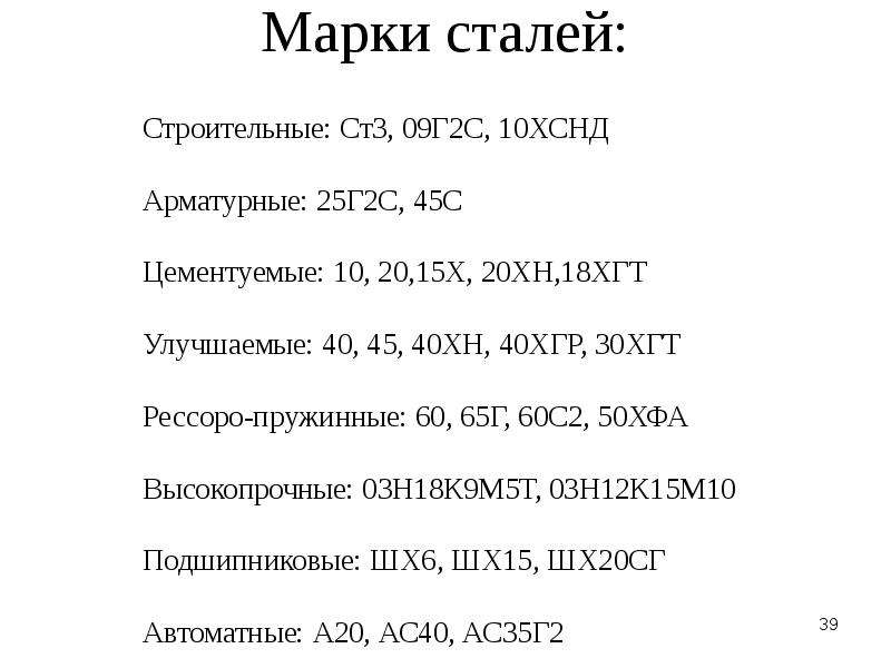 Технические характеристики углеродистой стали 3
