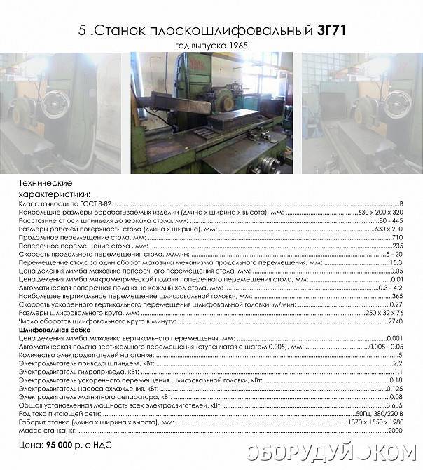 Плоскошлифовальный станок 3е711в: технические характеристики, паспорт