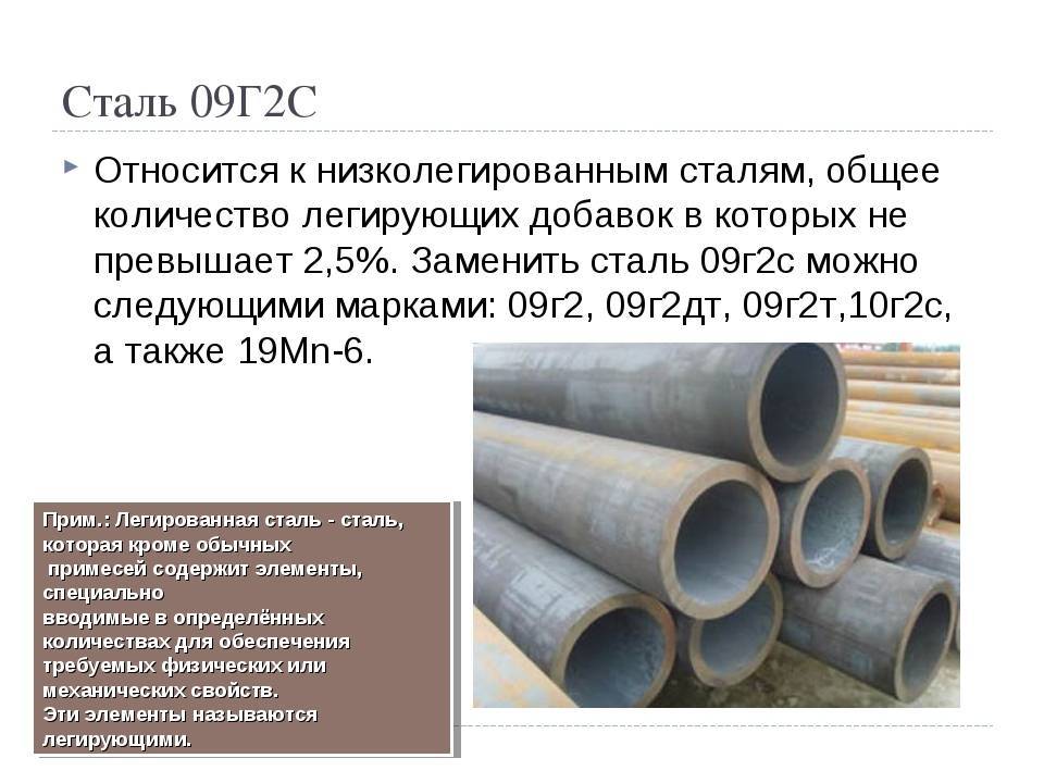 Технические характеристики легированной стали 09г2с