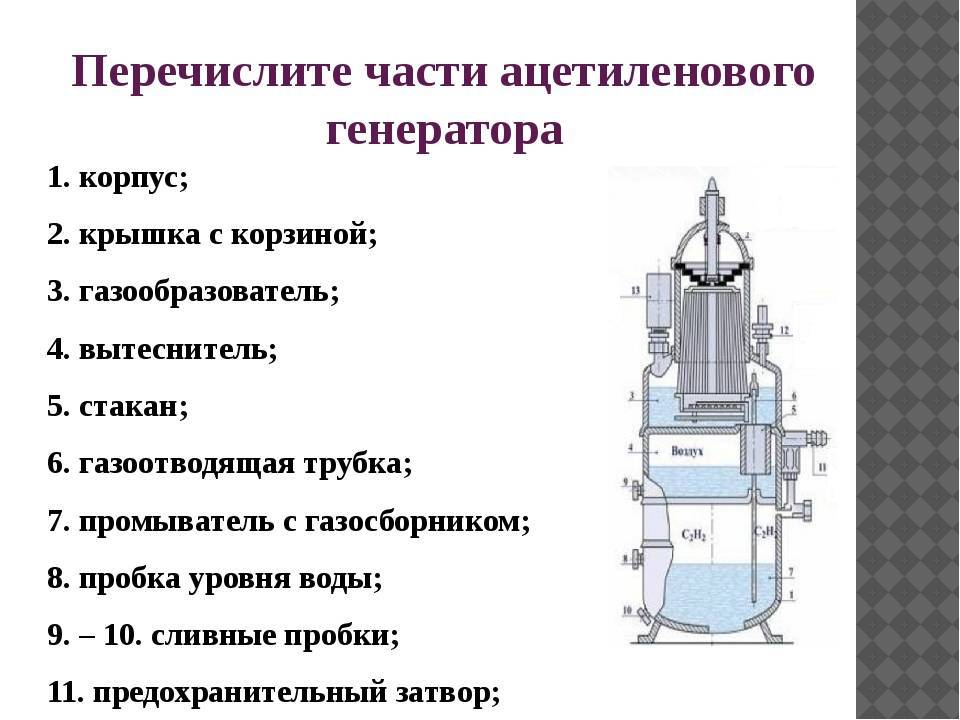 Схема ацетиленовый генератор