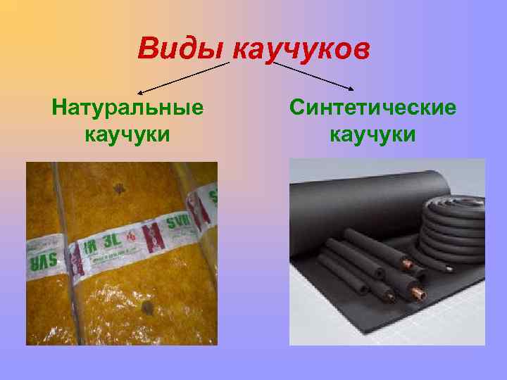 Виды каучука