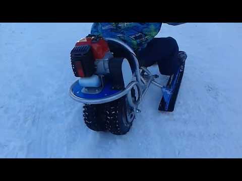 Как сделать детский снегоход на бензине своими руками?