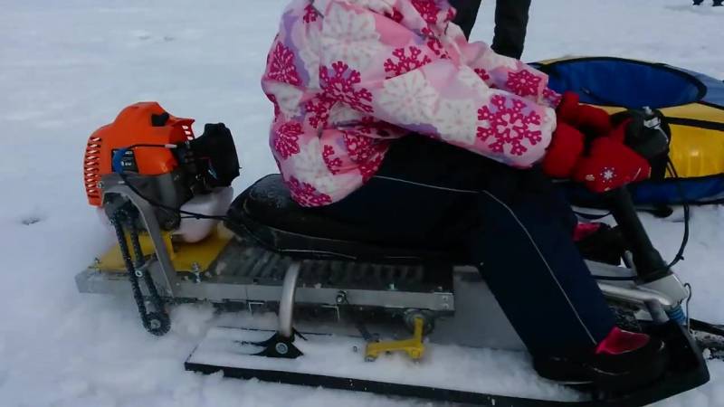 Снегоход из бензопилы своими руками - как сделать из урала и не только