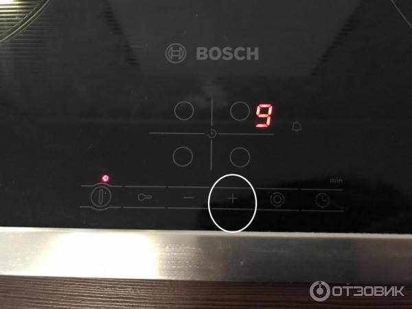 Как выключить индукционную плиту bosch?