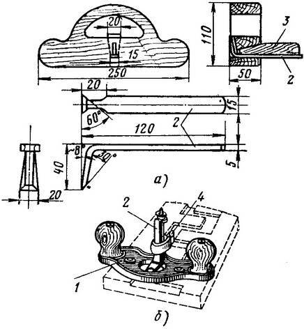 Чертеж рубанка из дерева