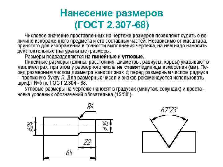 На чертеже наносятся