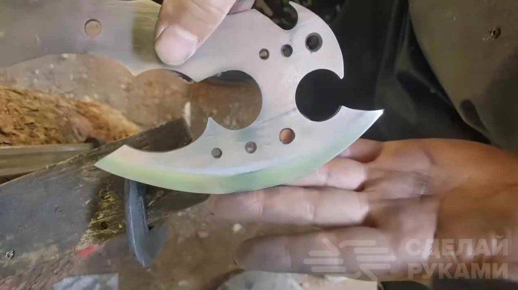 Этапы изготовления самодельного ножа из напильника: обжиг, закалка и заточка металла заготовки