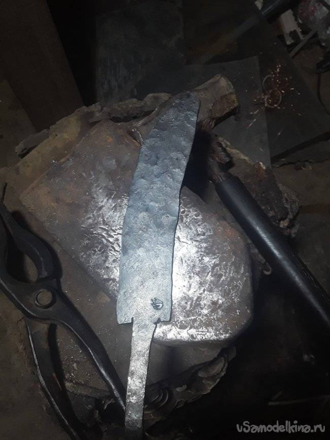 Изготовление ножа из кованой заготовки стали своими руками (26 фото)