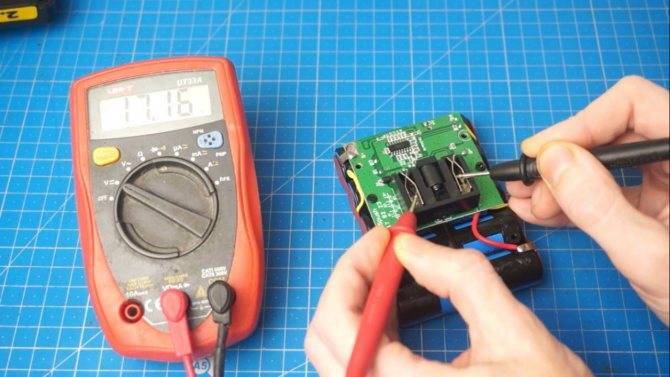Как проверить батарею шуруповерта мультиметром