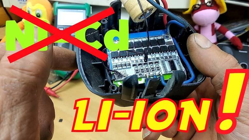 Как перевести шуруповерт на литиевые аккумуляторы